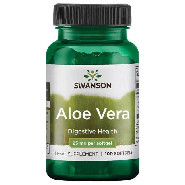 Swanson Aloe Vera, 25mg - 100 softgels - Odywki i suplementy tabletki na  odchudzanie tanie odywki biakowe na mas olimp - Paker.co.uk